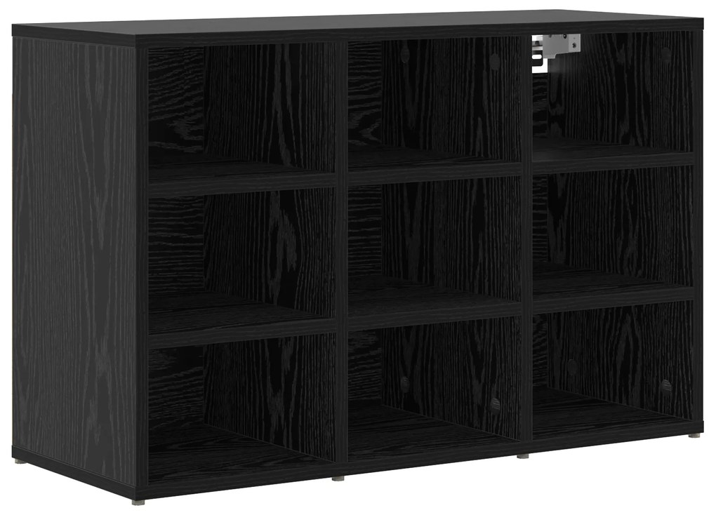 vidaXL Ντουλάπα Παπουτσιών Μαύρη δρυς 103x30x51 εκ Επεξεργασμένο ξύλο
