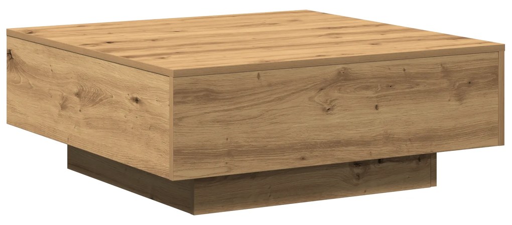 vidaXL Τραπέζι Σαλονιού Χειροποίητο Δρυός 80x80x31 εκ. Κατασκευασμένο Ξύλο