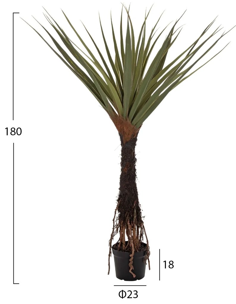 Διακοσμητικό Συνθετικό Φυτό Δέντρο Sisal Σε Γλάστρα Φ23x18-180Υεκ.