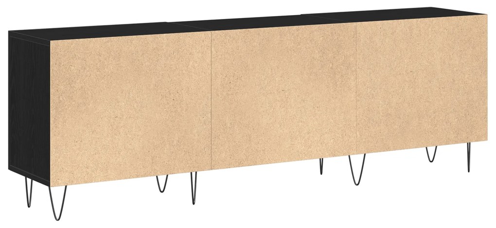 vidaXL Μονάδα τηλεόρασης Μαύρο Δρυς 150x30x50 εκ Επεξεργασμένο ξύλο