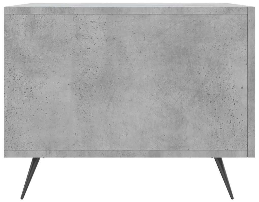 vidaXL Τραπεζάκι Σαλονιού Γκρι Σκυροδ. 50 x 50 x 40 εκ. Επεξεργ. Ξύλο