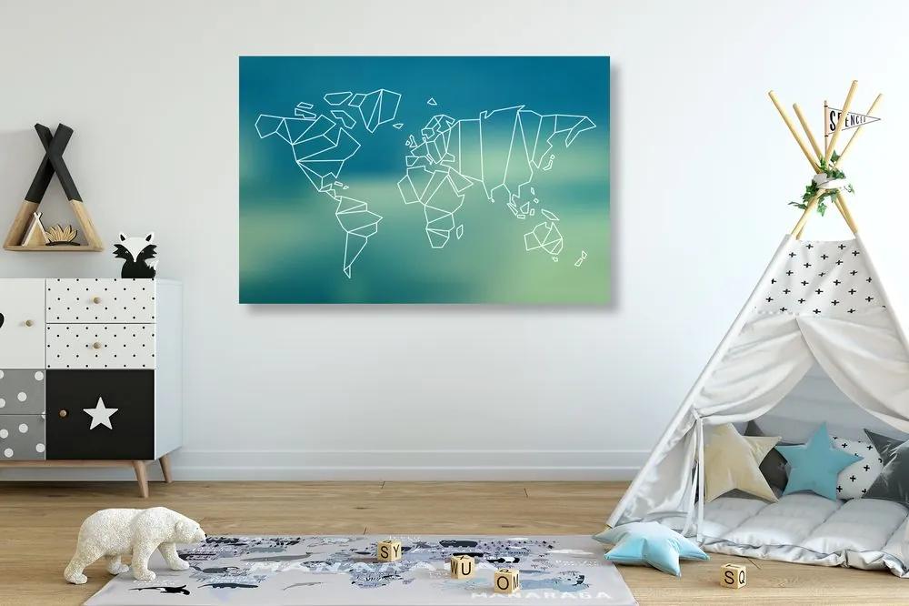 Εικόνα στυλιζαρισμένο παγκόσμιο χάρτη - 60x40