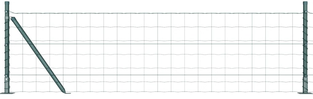 vidaXL Ευρωπαϊκός Φράκτης με 13 Πόδια και Ζάντες 0.4x25 μ Γαλβανισμένος Χάλυβας