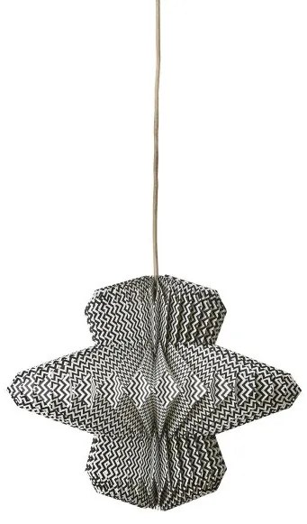 Καπέλο Κρεμαστού Φωτιστικού Ε14/Ε27 Μαύρο-Λευκό Χαρτί Μαγνήτης 34xΦ40cm Uni 760-400-03 Affari of Sweden 760-400-03