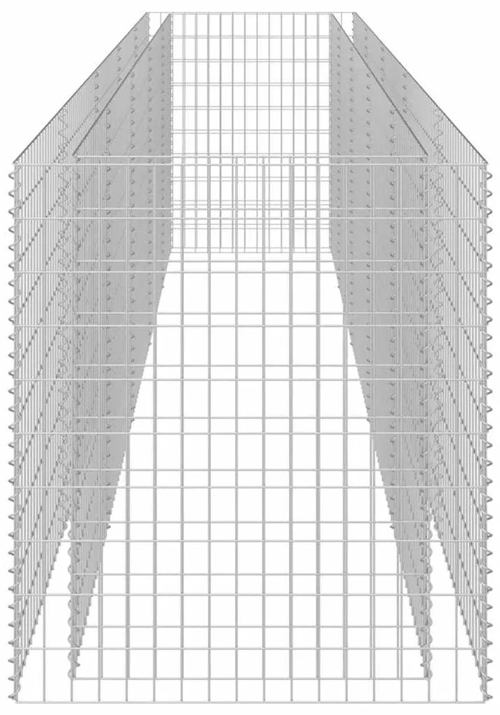 vidaXL Συρματοκιβώτιο-Γλάστρα Υπερυψωμένη 450x90x100 εκ. Γαλβ. Χάλυβας