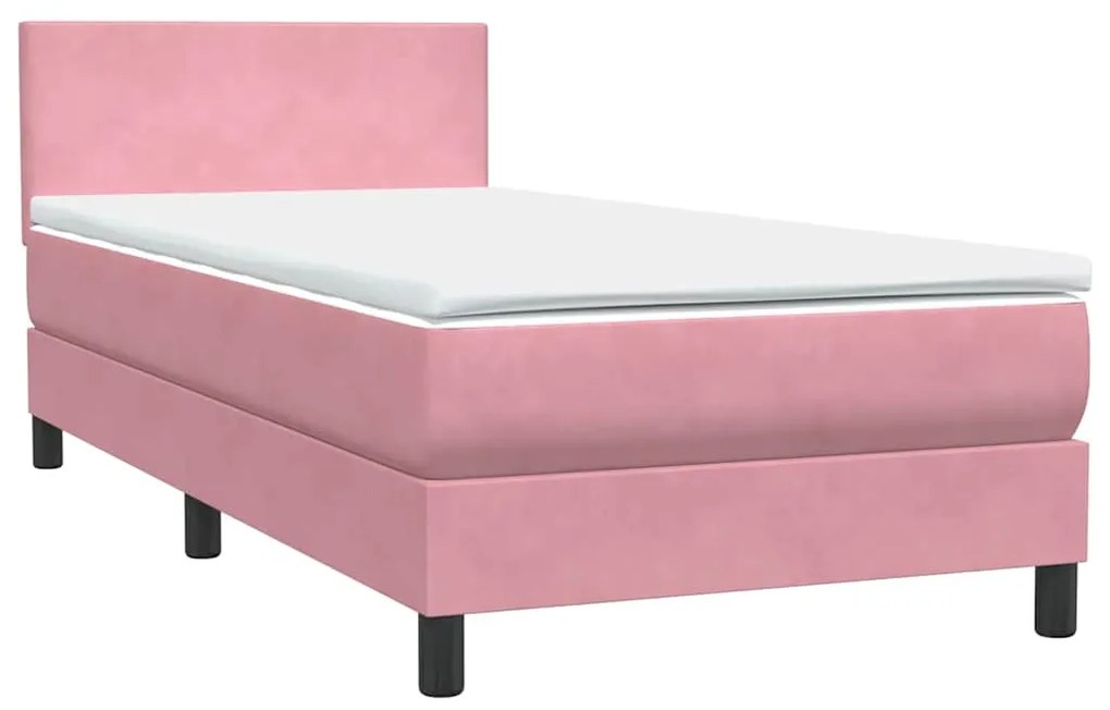 ΚΡΕΒΑΤΙ BOXSPRING ΜΕ ΣΤΡΩΜΑ ΡΟΖ 80X220 ΕΚ. ΒΕΛΟΥΔΙΝΟ 3316046