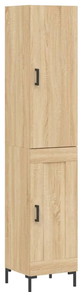 vidaXL Μπουφές Sonoma δρυς 34,5 x 34 x 180 εκ. από Επεξεργασμένο Ξύλο