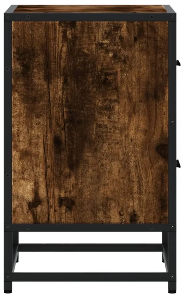vidaXL Κομοδίνα 2 τεμ. Καπνιστή Δρυς 40x31x50 εκ. Επεξεργασμένο Ξύλο
