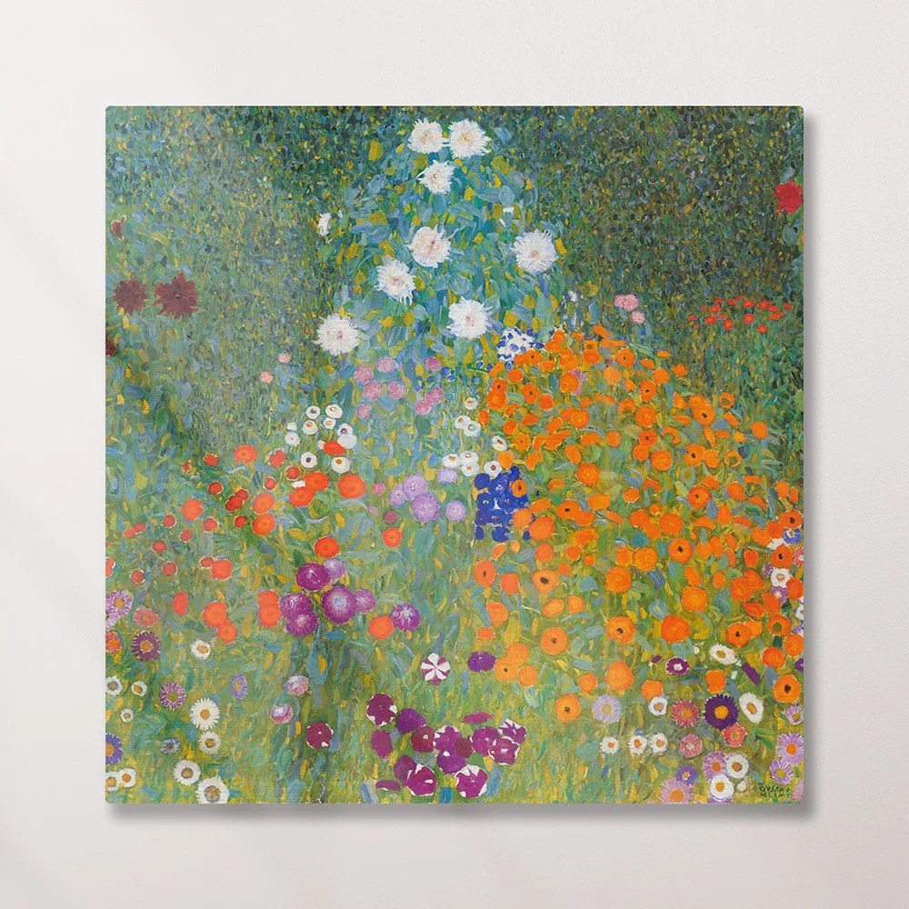 Πίνακας σε Καμβά Gustav Klimt Flower Garden KNV2480 65cm x 65cm