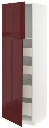 METOD/MAXIMERA ψηλό ντουλάπι με 2 πόρτες/4 συρτάρια, 60x60x200 cm 194.618.07
