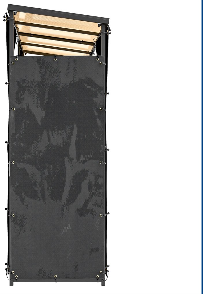 Outsunny Κάλυμμα για Ράφι Ξυλοκάμινου, Σετ 2 τεμαχίων, Ανθεκτικό στις Καιρικές Συνθήκες & Στη Σκόνη, 148 x 62 εκ., Μαύρο