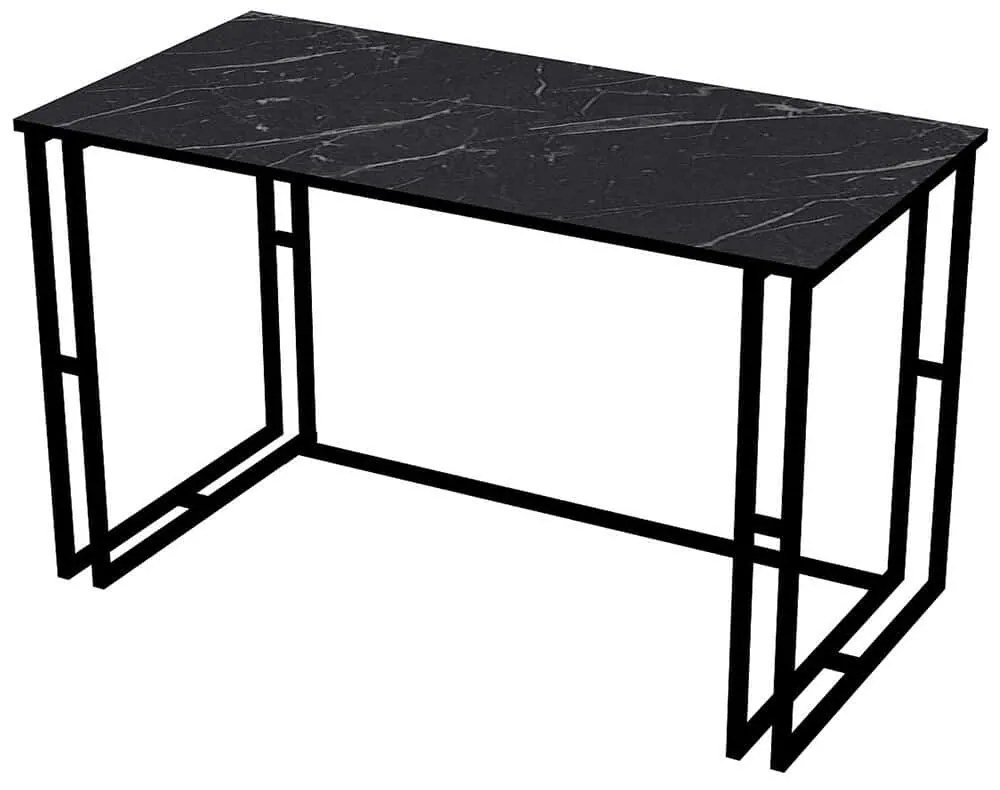 Γραφείο Alfa 541HDL1101 120x60x75cm Marble Effect Black