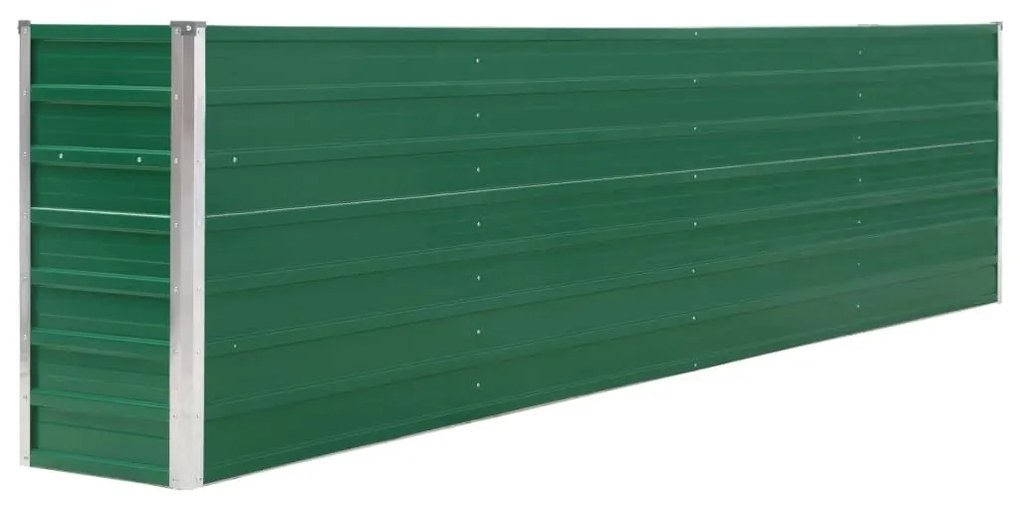 Ζαρντινιέρα Ψηλή Πράσινη 320x40x77 εκ. Γαλβανισμένος Χάλυβας - Πράσινο