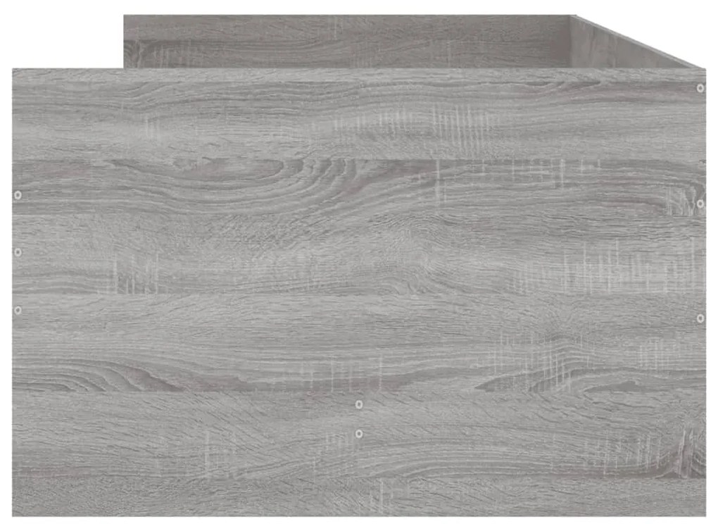 vidaXL Πλαίσιο Κρεβατιού με Συρτάρια Γκρι Sonoma 90 x 190 εκ.