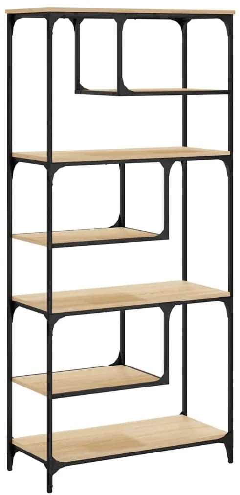 vidaXL Βιβλιοθήκη Sonoma Δρυς 81x36x176 εκ. από Επεξεργασμένο Ξύλο