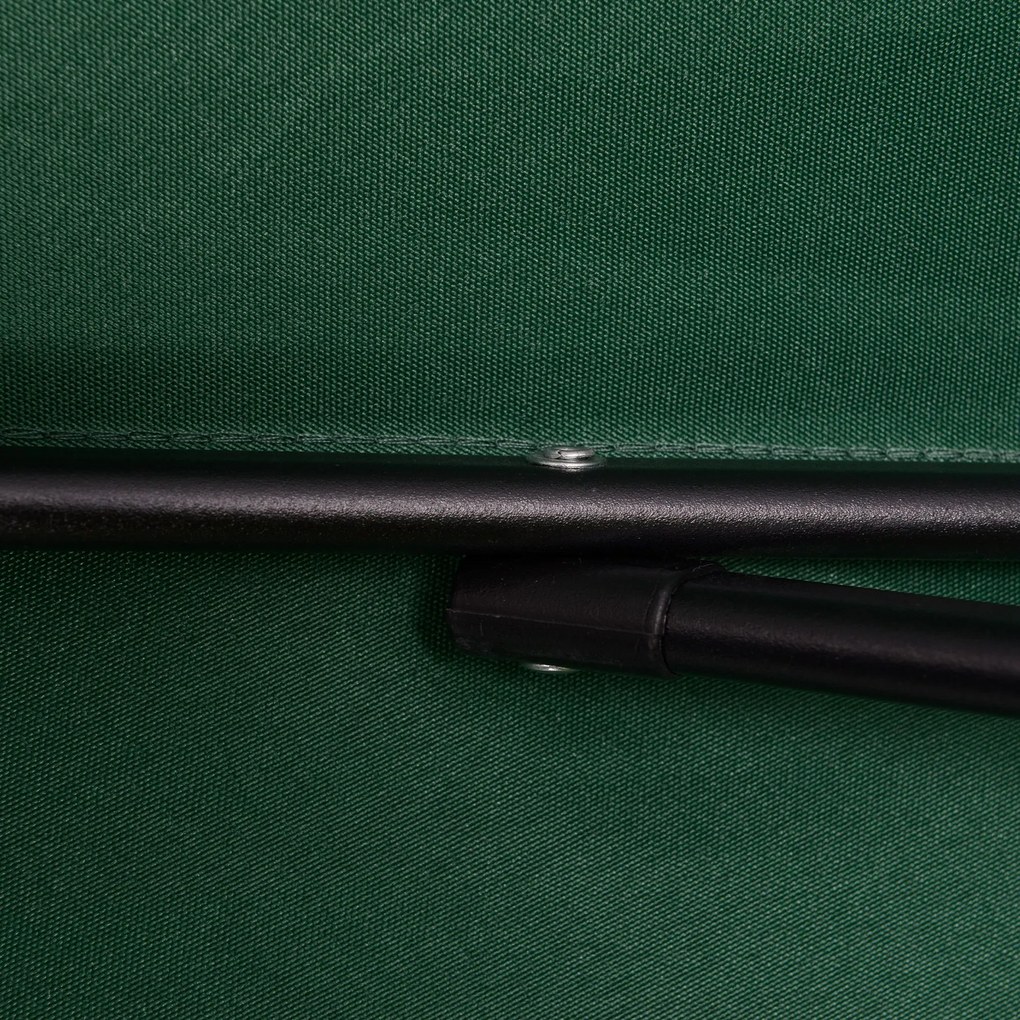 Ομπρέλα εξωτερικού χώρου Outsunny Ø196 cm, εξαγωνική ομπρέλα μπαλκονιού για παραλία, μπαλκόνι, κήπο, πράσινο