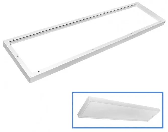 Πλαίσιο Εξωτερικού LED Πάνελ 120x30cm Λευκό Slim Ψευδοροφή 21-30120 Lumen 21-30120 Λευκό