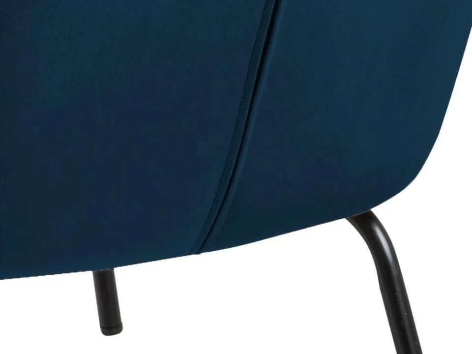 Πολυθρόνα Oakland 525, Μπλε, 83x75x75cm, Ταπισερί, Πόδια: Μεταλλικά
