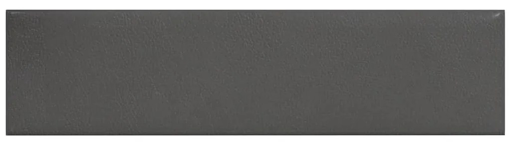 vidaXL Πάνελ Τοίχου 12 τεμ. Γκρι 60 x 15 εκ. 1,08 μ² Συνθετικό Δέρμα