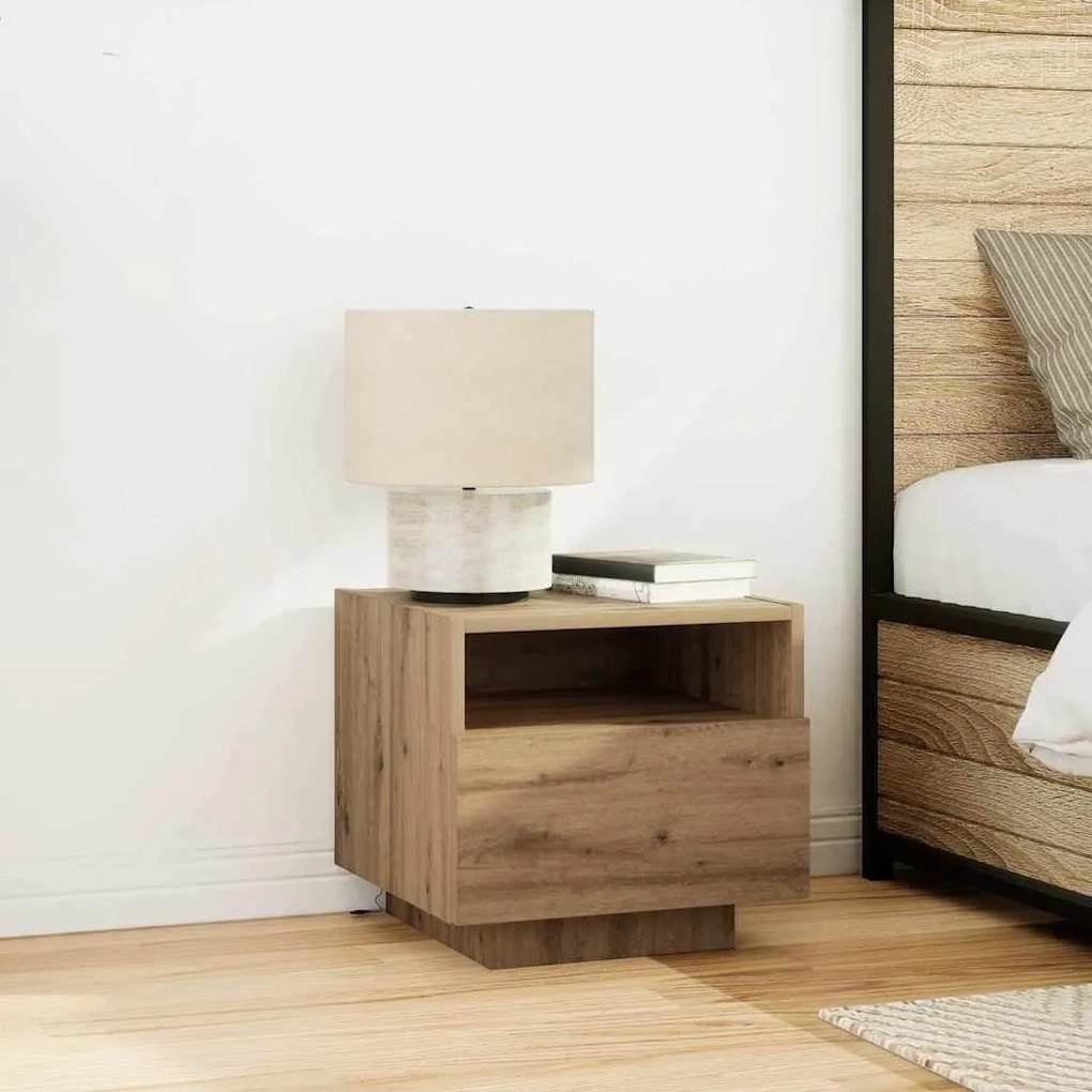 vidaXL Κομοδίνο artisan δρυς 40 x 39 x 37 εκ Επεξεργασμένο ξύλο