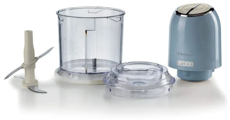 Κόφτης Ariete VINTAGE 0438/05, 400W, 600 ml, 2 ταχύτητες, Ανοξείδωτο, Κούπα με διαβάθμιση, Μπλε