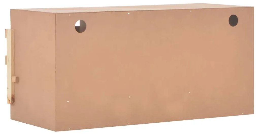 vidaXL Φωλιά για Κότες με 3 Θέσεις 96x40x45 εκ. από Μασίφ Ξύλο Πεύκου