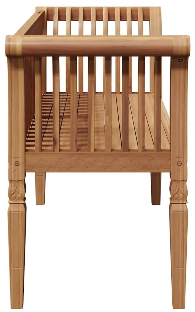 vidaXL Παγκάκι κήπου Καφέ 127.5 x 52 x 80 εκ Μασίφ ξύλο teak