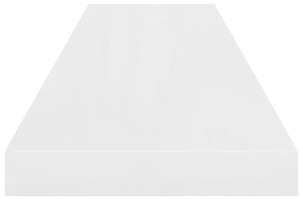 Ράφι Τοίχου Γυαλιστερό Άσπρο 90x23,5x3,8 εκ. MDF - Λευκό