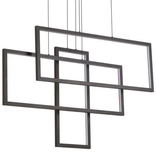 Κρεμαστό Φωτιστικό Οροφής LED 93W Μαύρο Frame 269382 Ideal Lux 269382