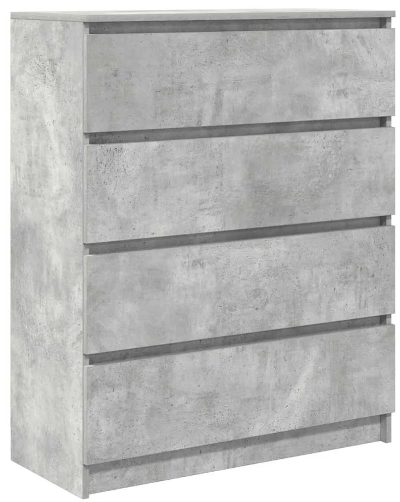 Sideboard Μπετόν Γκρι 80x35x99 cm Κατασκευασμένο ξύλο - Γκρι
