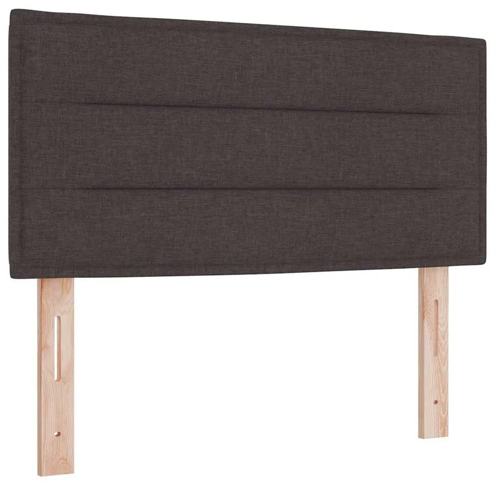 vidaXL Κρεβάτι box spring με στρώμα με στρώμα Σκούρο καφέ Σκούρο καφέ
