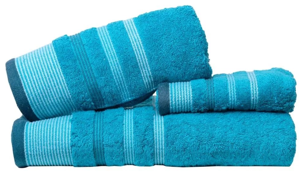 Πετσέτες Χαβάη Σετ 3τμχ Petrol Viopros Towels Set 70x140cm 100% Βαμβάκι