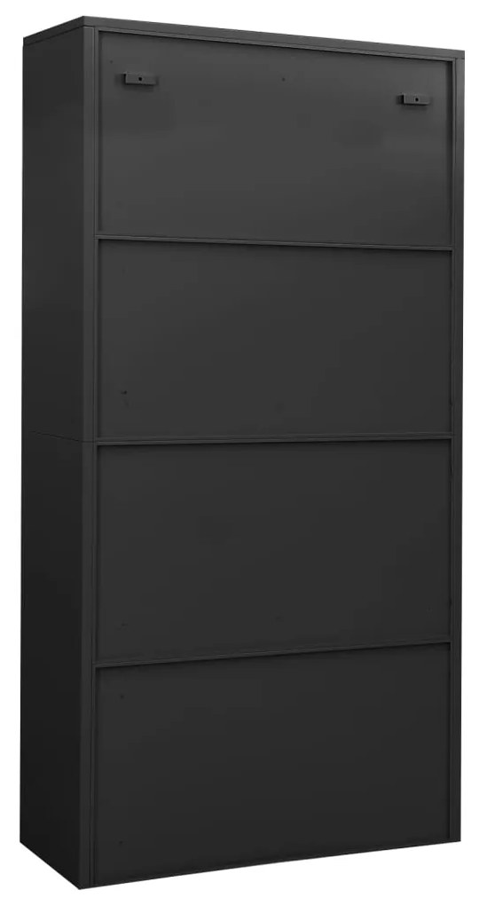 vidaXL Ντουλάπα Γραφείου Ανθρακί 90 x 40 x 180 εκ. Ατσάλινη