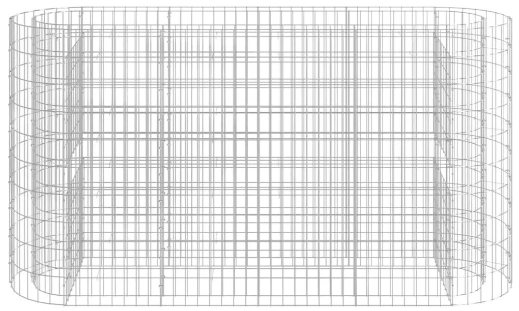 vidaXL Συρματοκιβώτιο-Γλάστρα Υπερυψωμένη 190x50x100 εκ Γαλβαν. Ατσάλι