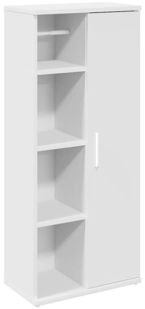 vidaXL Ντουλάπι μπάνιου με θήκη για ρολά Λευκό 39x22x90 cm