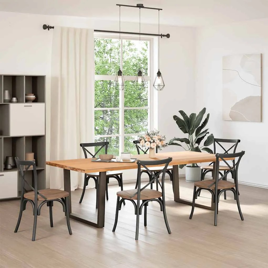 vidaXL Πόδια Τραπεζαρίας Σχήματος V 2 τεμ. Ανθρακί 100x(72-73,3) εκ. Ατσάλι