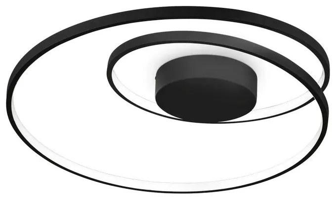 Φωτιστικό Οροφής - Πλαφονιέρα Oz 342290 On-Off 2700K 5000lm 60x18cm Black Ideal Lux