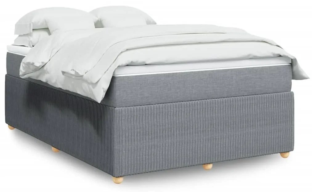 ΚΡΕΒΑΤΙ BOXSPRING ΜΕ ΣΤΡΩΜΑ ΑΝΟΙΧΤΟ ΓΚΡΙ 140X190 ΕΚ. ΥΦΑΣΜΑΤΙΝΟ 3285567