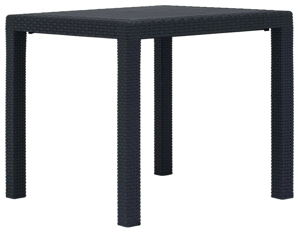 vidaXL Σετ Επίπλων Bistro 3 τεμ. Ανθρακί με Όψη Ρατάν Πλαστικό