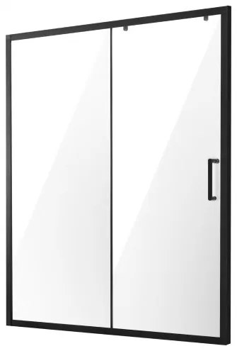 VEVOR Semi-frameless Shower Door 57.7-59&quot; x 70&quot; Tempered Glass 1/4&quot; Matte Black