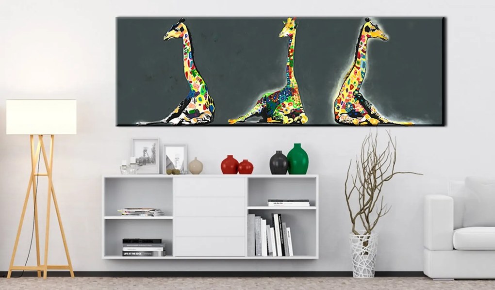 Πίνακας - Colourful Giraffes 135x45