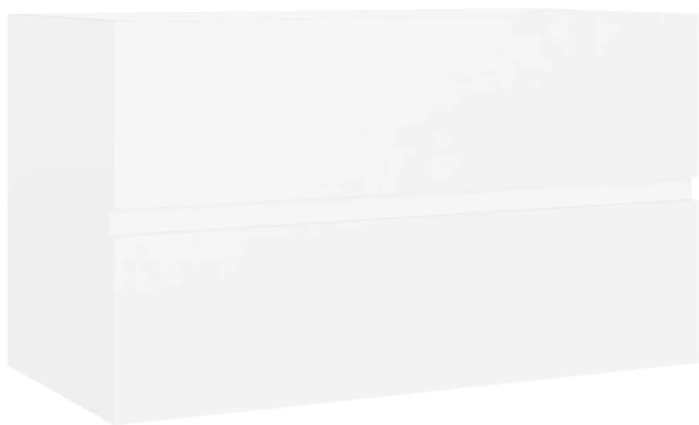 vidaXL Ντουλάπι Νιπτήρα Λευκό 80 x 38,5 x 45 εκ. από Επεξ. Ξύλο