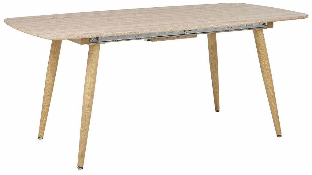 Τραπέζι Berwyn 1340, Ανοιχτό χρώμα ξύλου, 77x90x180cm, 57 kg, Επιμήκυνση, Ινοσανίδες μέσης πυκνότητας, Μέταλλο | Epipla1.gr