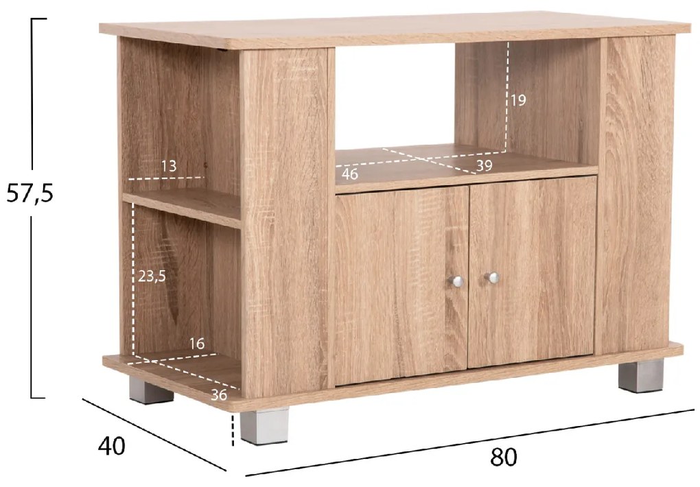 ΕΠΙΠΛΟ ΤΗΛΕΟΡΑΣΗΣ CLUSE HM2404.20 ΜΕΛΑΜΙΝΗ ΣΕ SONAMA OAK ΧΡΩΜΑ 80x40x57,5Υεκ.