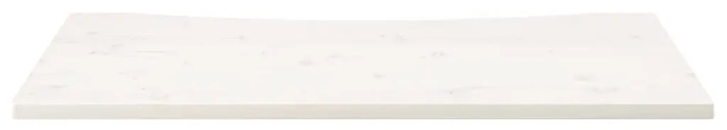 vidaXL Επιφάνεια Γραφείου Λευκή 110x60x2,5 εκ. από Μασίφ Ξύλο Πεύκου