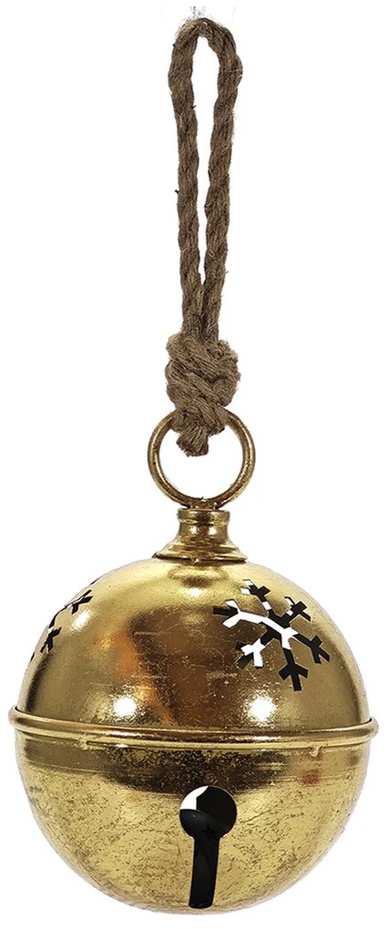 Χριστουγεννιάτικο Κρεμαστό Διακοσμητικό Καμπάνα Χρυσό 20x50cm