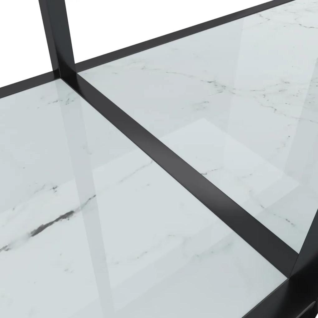 Τραπέζι Κονσόλα Λευκό 160 x 35 x 75,5 εκ. από Ψημένο Γυαλί - Λευκό