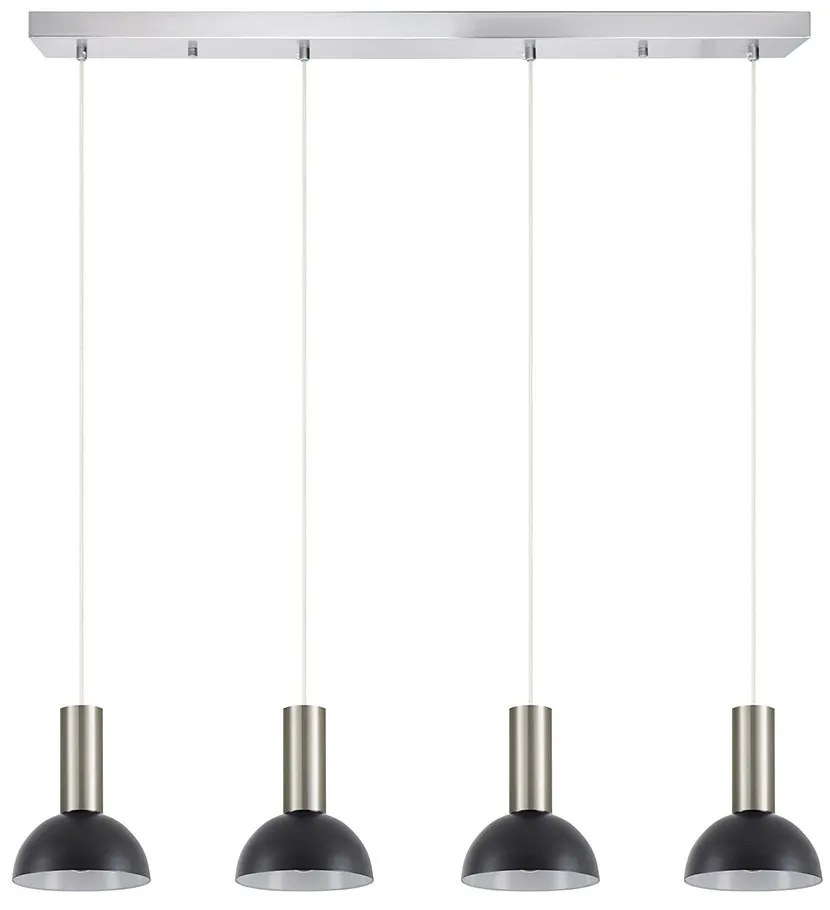 Φωτιστικό Οροφής - Ράγα Adept Tube 77-8469 85x15x300cm 4xE27 60W Nickel-Black Homelighting
