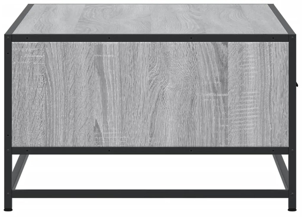 vidaXL Τραπεζάκι Σαλονιού Γκρι Sonoma 90x57x35 εκ. Επεξ. Ξύλο/Μέταλλο