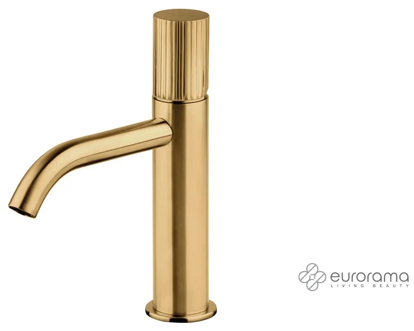 Μπαταρία Νιπτήρα με Βαλβίδα Clic-Clac OSO Eurorama Brushed Gold 178309-201